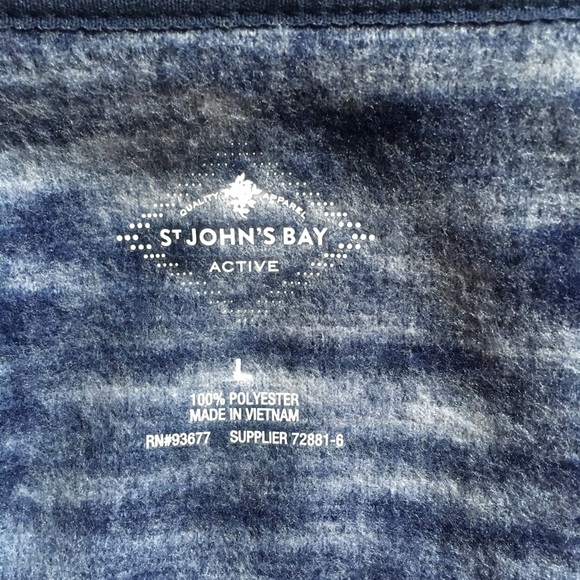 St John's Bay Active Heather Blue Sweater - Picture 3 of 4